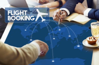 Uçuş rezervasyon hakkında tartışmaya insanlar
