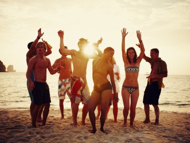 insanlar zevk plaj partisi