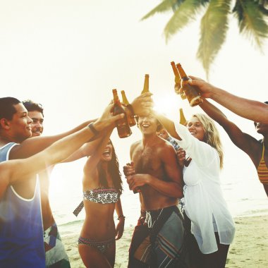 insanlar zevk plaj partisi