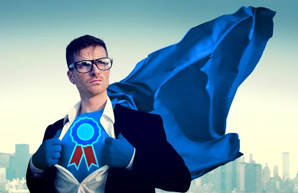Strong Superhero Businessman — Stock Photo, Image