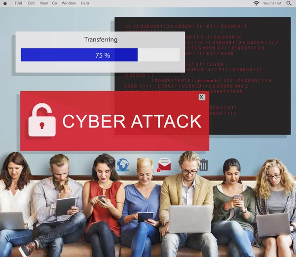 ビジネスにもサイバー攻撃の概念 — ストック写真
