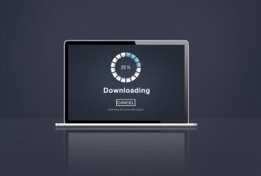 modern dizüstü illüstrasyon 