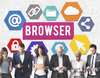 Ofiste çalışan iş adamları 