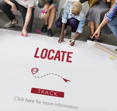 Kattaki insanlar çizim afiş