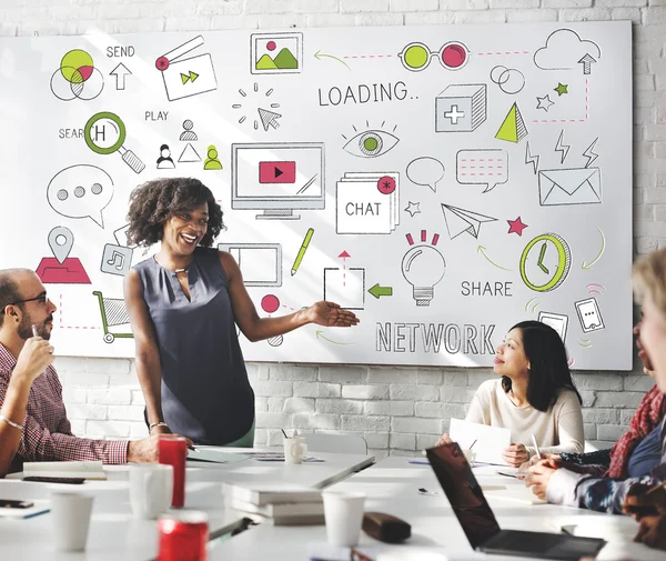 Reunión de negocios con Loading — Foto de Stock