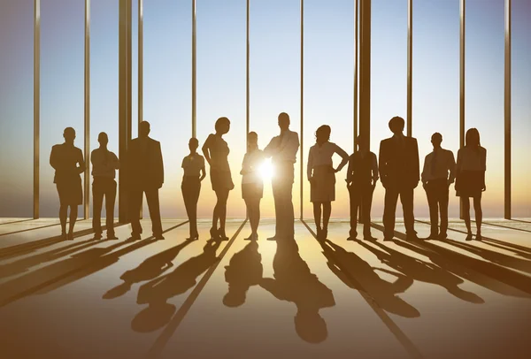 Silhouettes of Business group — Stock Photo, Image