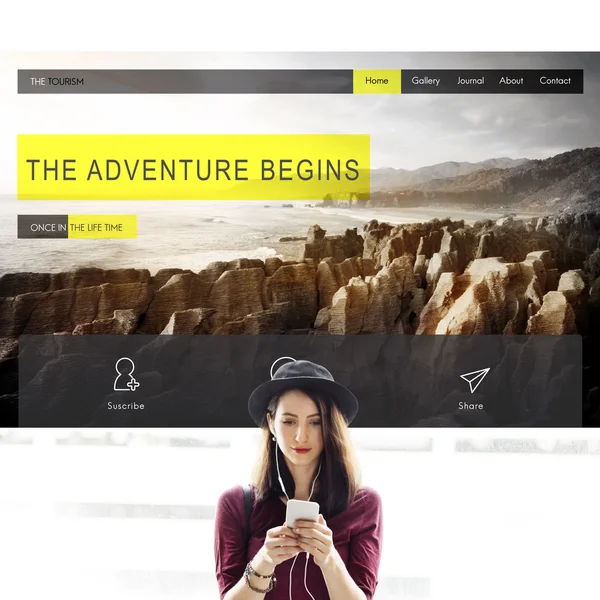 Adventure Exploration  Destination Travel Wanderlest Concept — Stock Photo, Image