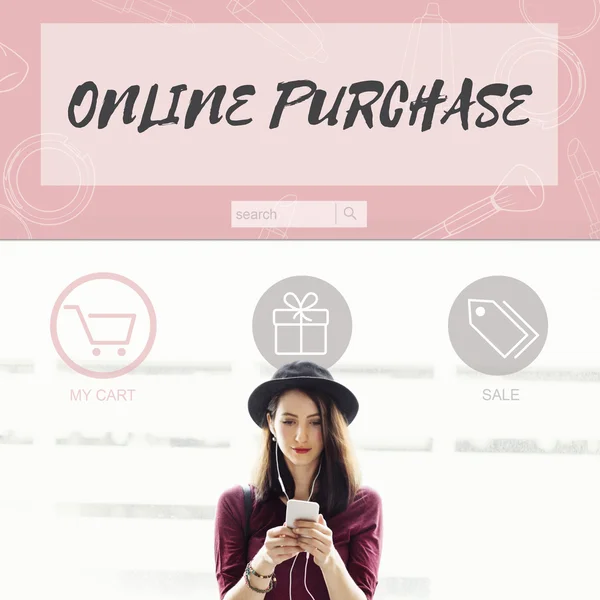 Achat en ligne Internet Shopping Store Concept — Photo