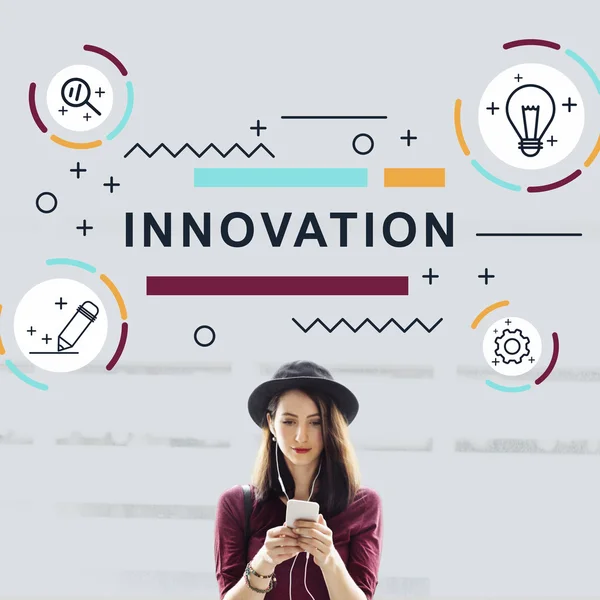 Innovation kreative Vision Ideen grafisches Konzept — Stockfoto