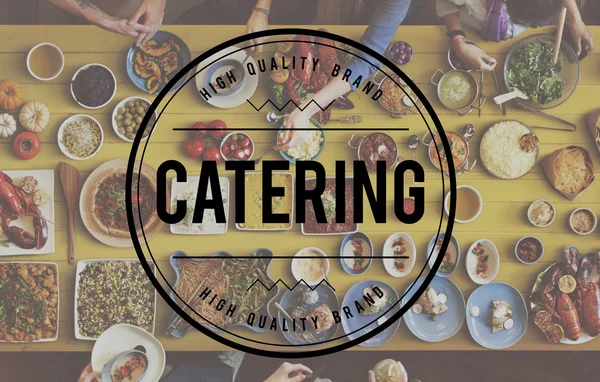 Yemek ve Catering kavramı içeren tablo — Stok fotoğraf