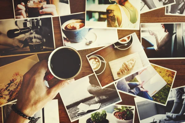 Person with cup of coffee — Stock Photo, Image