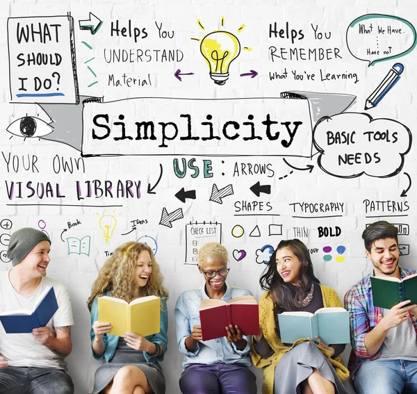 Group of people reading books — Stock Photo, Image