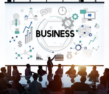 Şirket toplantısında iş adamları