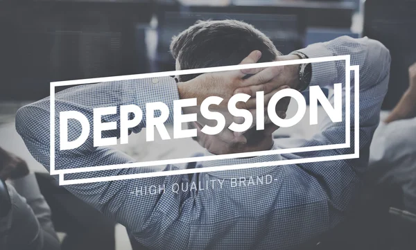 Hombre de negocios se relaja y la depresión —  Fotos de Stock