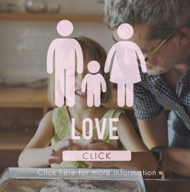 Kız ve dedesi fırında kurabiye