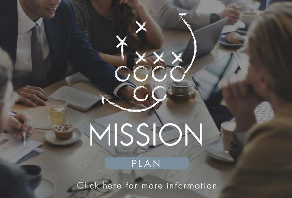 People discussing about Mission — Stock Photo, Image