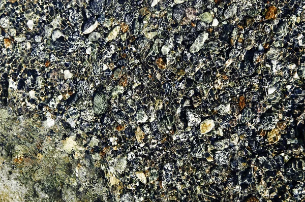 Kieselsteine mit Wasser bedeckt — Stockfoto
