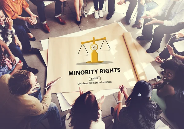 Різноманітність людей та прав меншин — стокове фото