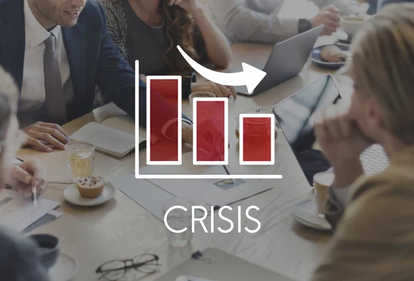 People discussing about Crisis — Stock Photo, Image