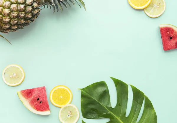 Tropische Früchte gesundes Ernährungskonzept — Stockfoto