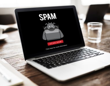 ekran metin ile: Spam