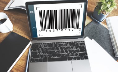 Laptop ekran barkod ile