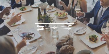 İş adamları ile ön plan afiş