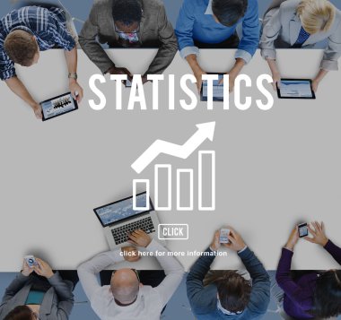 İş adamları ve iş istatistikleri kavramı
