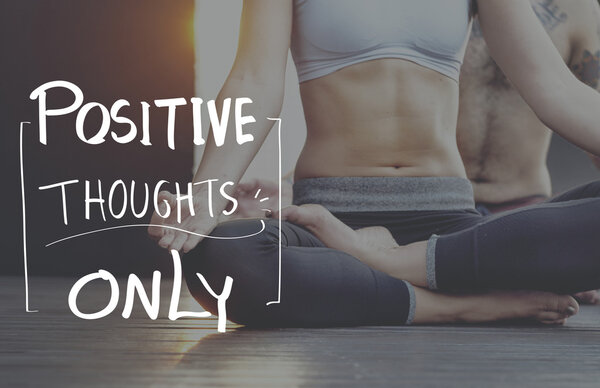 мужчина и женщина концепция позитивных мыслей о образе жизни
