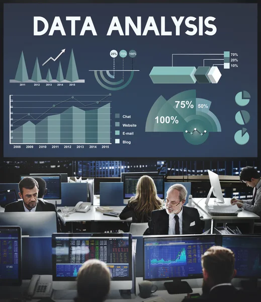 Business workers and Data Analysis — Stock Photo, Image