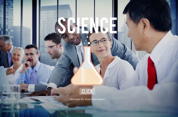 Podnikatelé a koncepce vědy — Stock fotografie