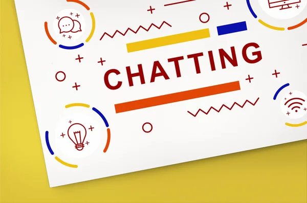 Chatting and graphic icons — Stock Photo, Image