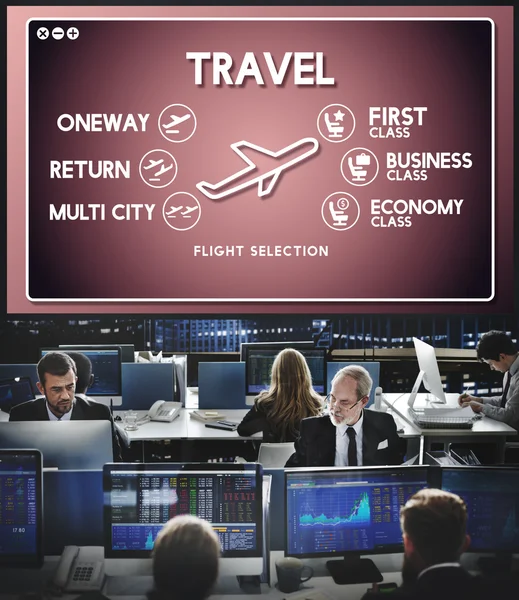 Business workers and travel — Stock Photo, Image