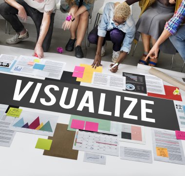 Kattaki insanlar çizim afiş 