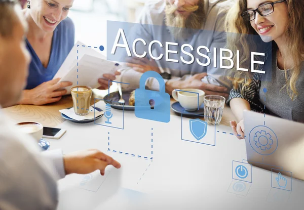 People discussing about Accessible — Stock Photo, Image