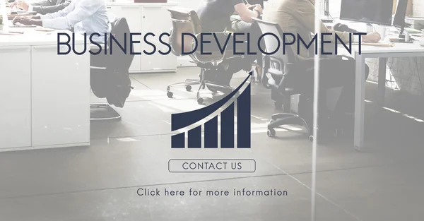 People in time works with Business Development — Stock Photo, Image