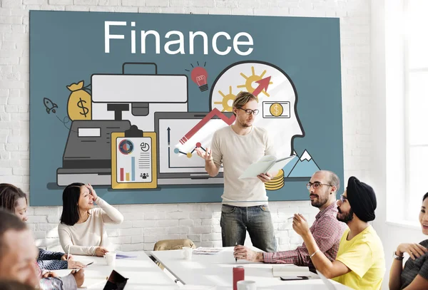 Business meeting with finance — Stock Photo, Image