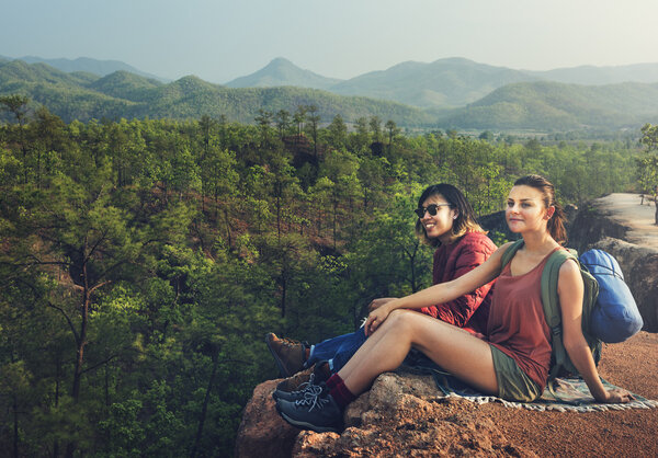 couple sitting on the top
