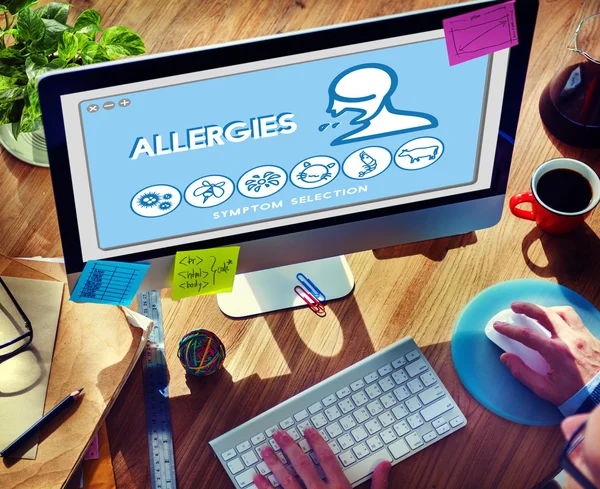 Alergie i koncepcji opieki zdrowotnej — Zdjęcie stockowe