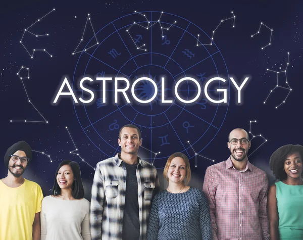 Diversité personnes avec astrologie — Photo