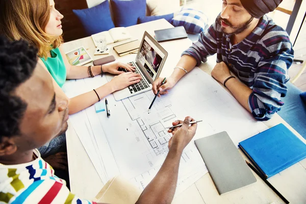 People at Meeting Brainstorming — Stock Photo, Image