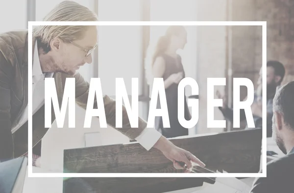 Personer som arbetar i office och Manager — Stockfoto