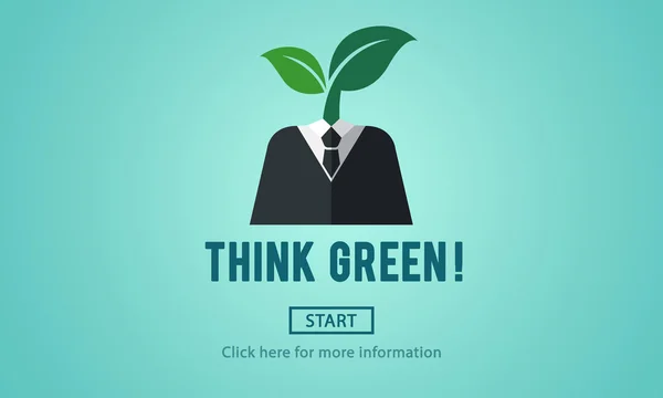 Piensa en la ecología verde —  Fotos de Stock