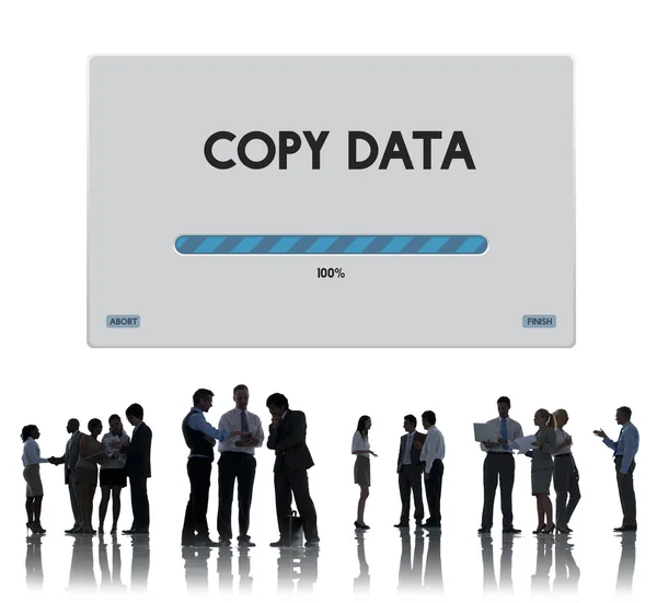 Mensen uit het bedrijfsleven en kopie Data Concept — Stockfoto