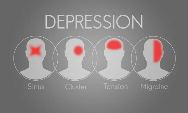 Dolor de cabeza Síntoma Migraña — Foto de Stock