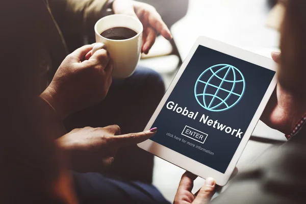 Globális hálózati kapcsolat fogalma — Stock Fotó