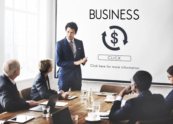 Üzletemberek és pénzügyi kereskedelmi közgazdasági fogalom — Stock Fotó
