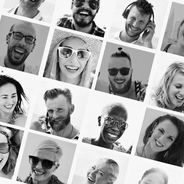 Collage mit Diversity-Menschen — Stockfoto