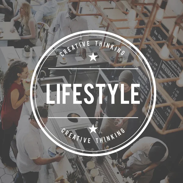 Mensen in café en Lifestyle — Stockfoto