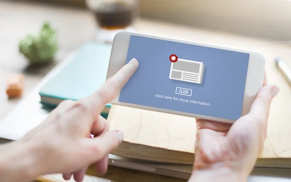 Person holding smart phone — Stock Photo, Image